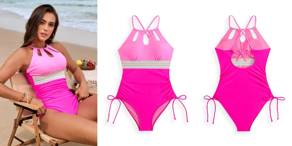 Celine Stripe - Cut-Out One-Piece