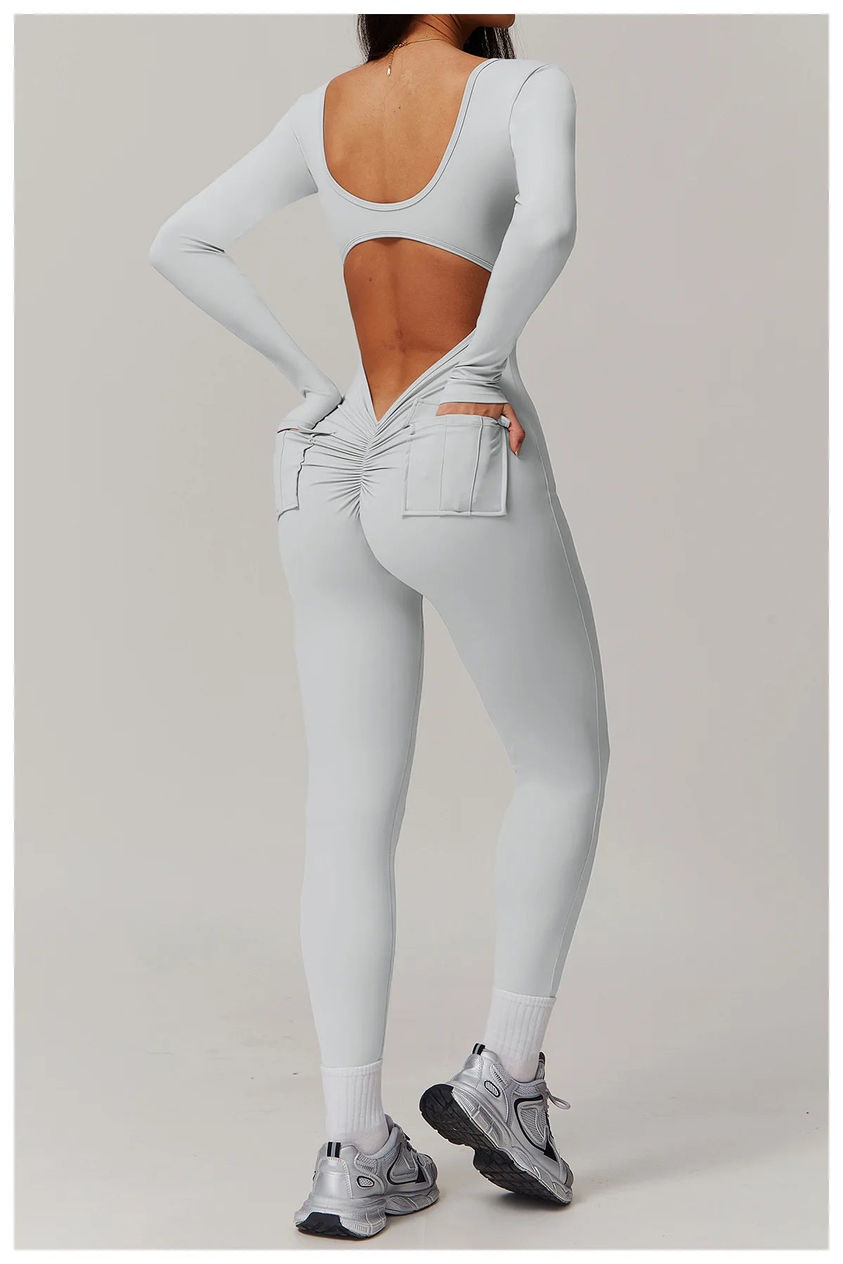 Sculpt Jumpsuit - Backless Long Sleeve
