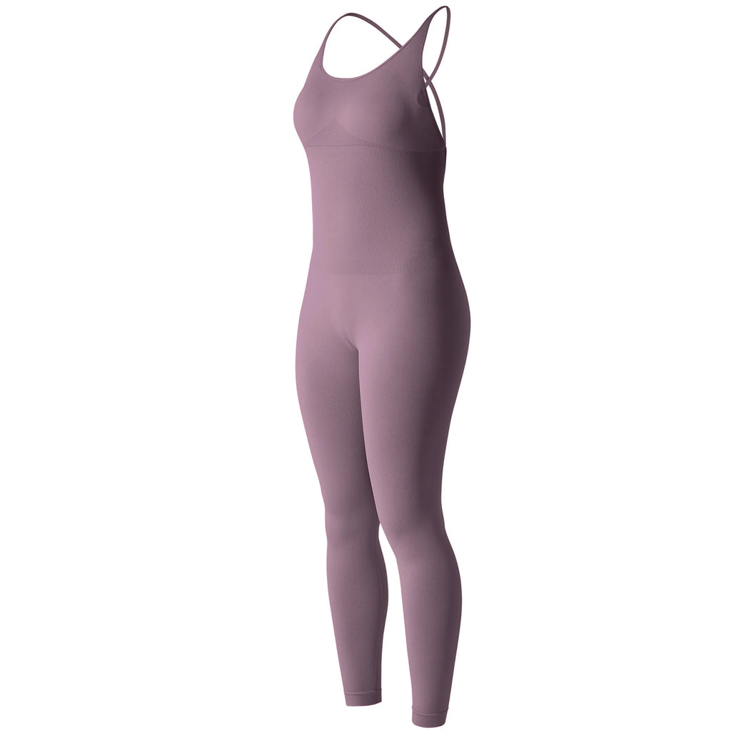 Sleeveless Bodycon Jumpsuit – Women’s Full-Season Fitness & Casual Sporty Playsuit