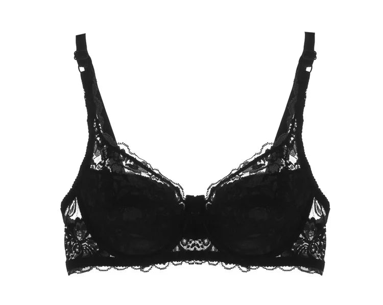Sexy Lace Flower Bra Transparent Underwear Push Up Bras For Women Bralette Lace Bra Lingerie Intimates Bh Soutien Gorge Fashion