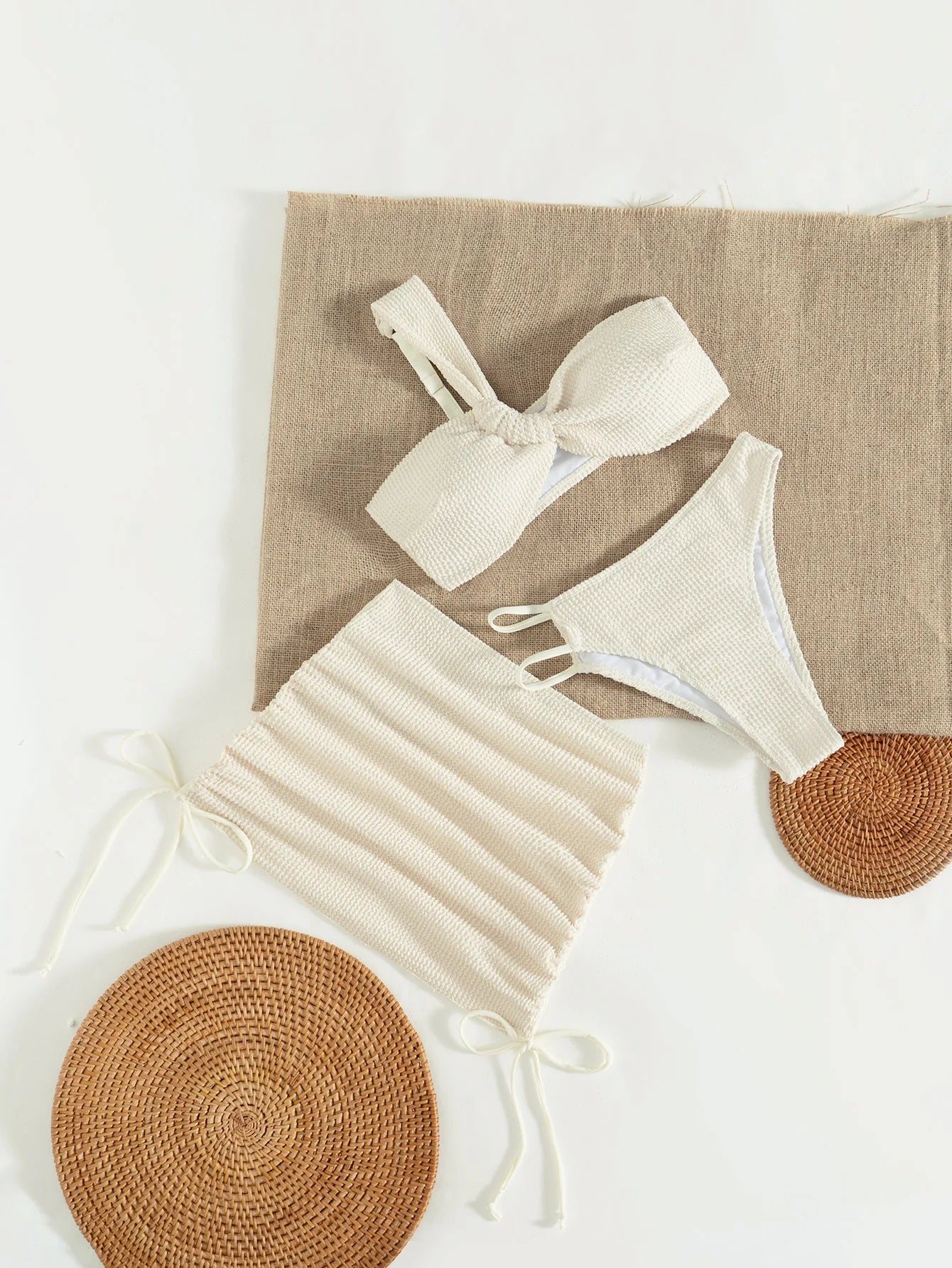 Valeria Drape - 3-Piece One-Shoulder Set