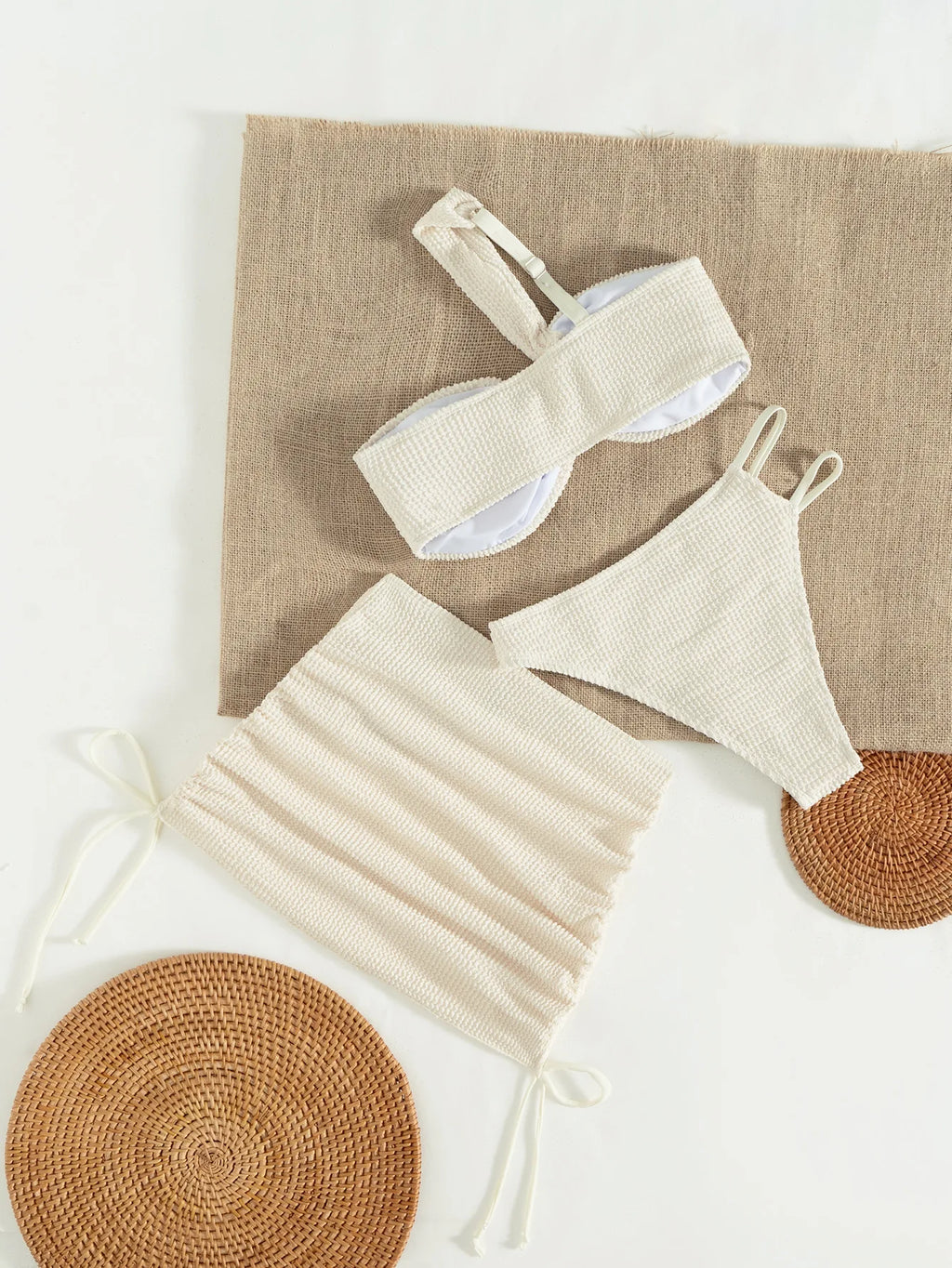 Valeria Drape - 3-Piece One-Shoulder Set