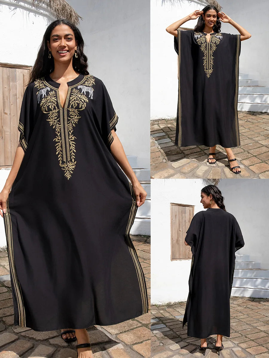Noir Crest - Embroidered Robe
