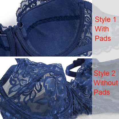 Sexy Lace Flower Bra Transparent Underwear Push Up Bras For Women Bralette Lace Bra Lingerie Intimates Bh Soutien Gorge Fashion