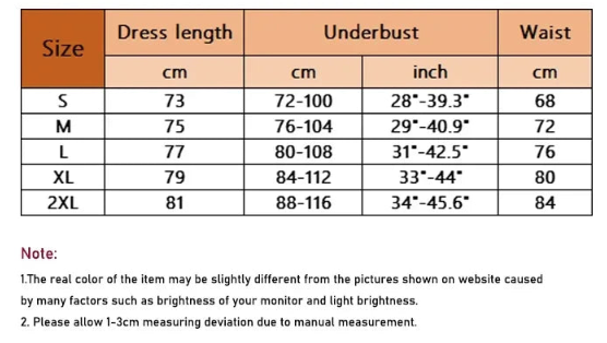 Women's Lace Bow Babydoll Nightdress - Flirty Sleepwear size chart