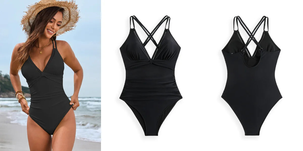 Women’s One-Piece Tummy Control Push-Up Swimsuit