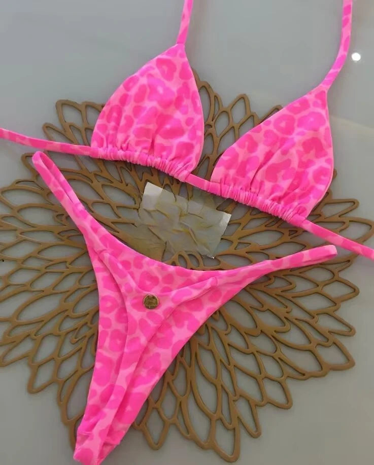 Savanna Luxe – Leopard Trim Bikini