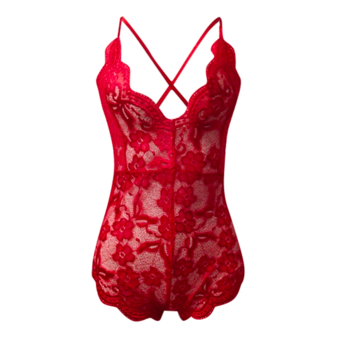 Women’s Floral Lace Bodysuit – Sexy Skinny Teddy Lingerie