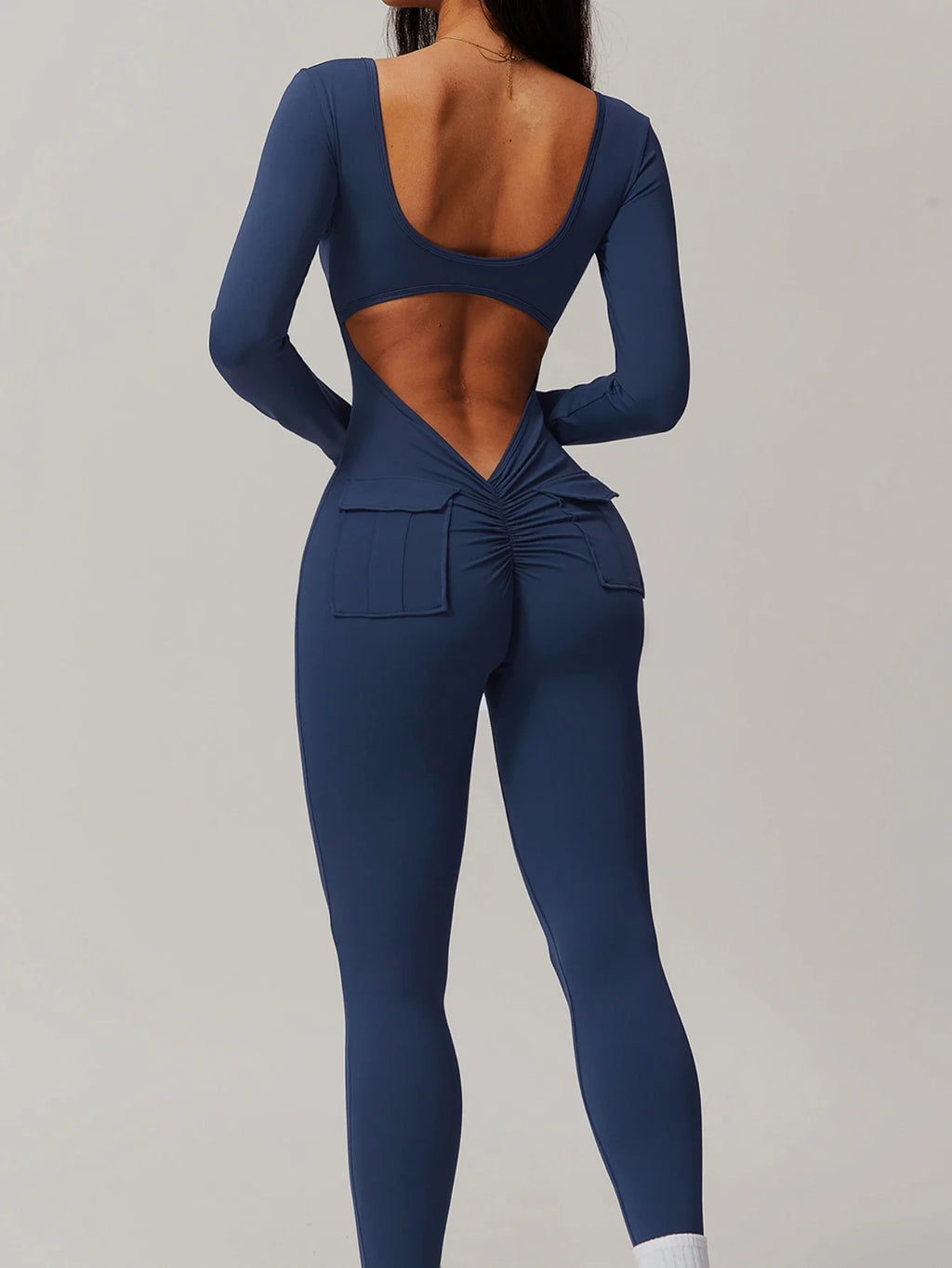 Sculpt Jumpsuit - Backless Long Sleeve