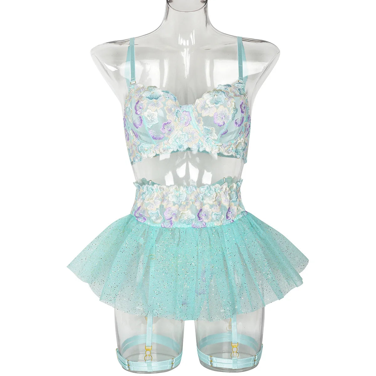 Fairy Lace Transparent Lingerie Set (3pcs)