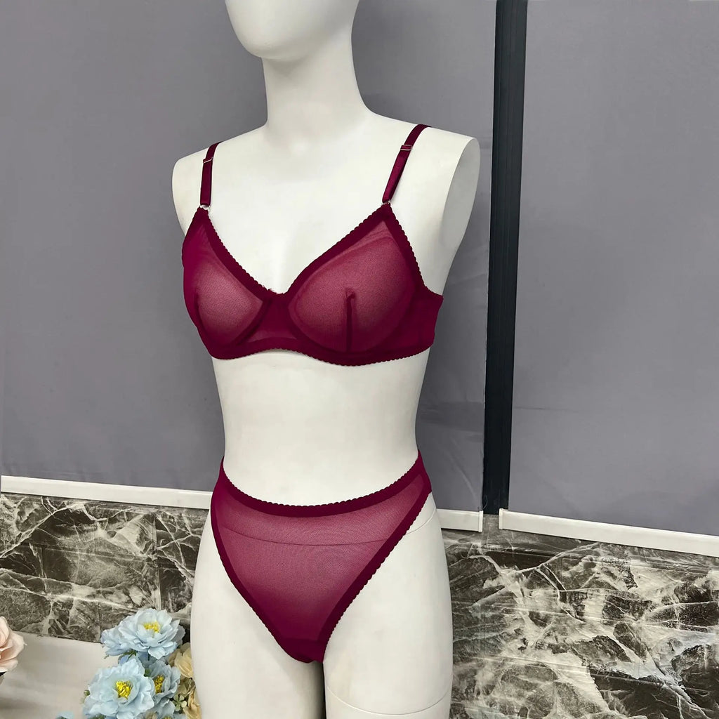 Seamless Lace Push-Up Bra & Panty Set