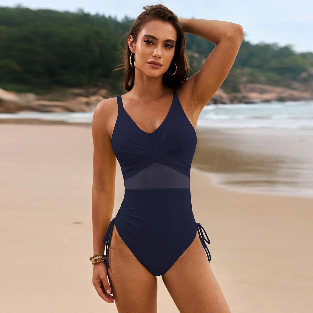 Liora Mesh – V-Neck Monokini