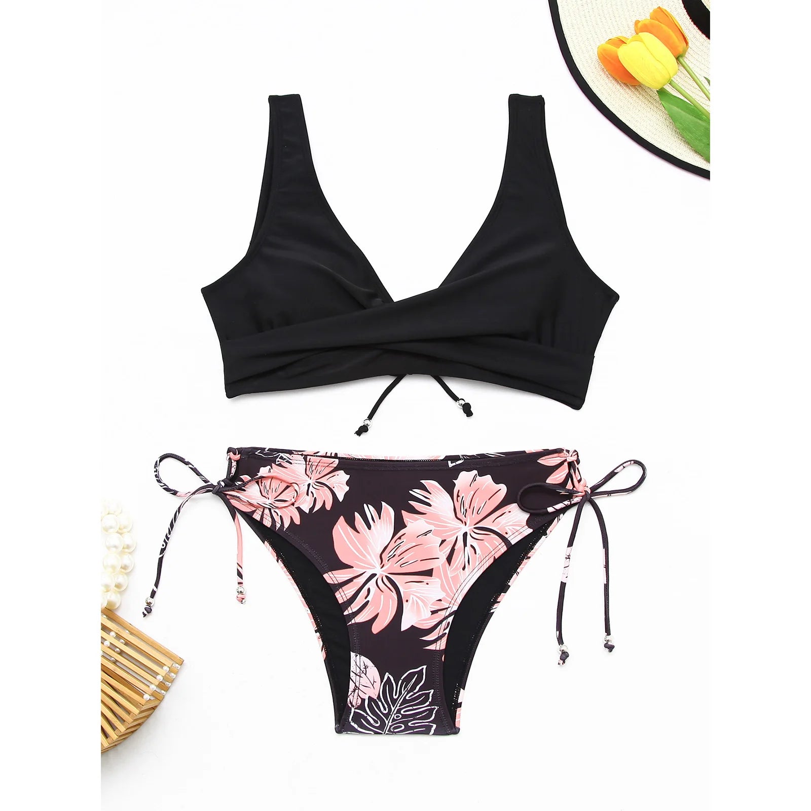 Citrina Sol – Tropical V-Neck Bikini
