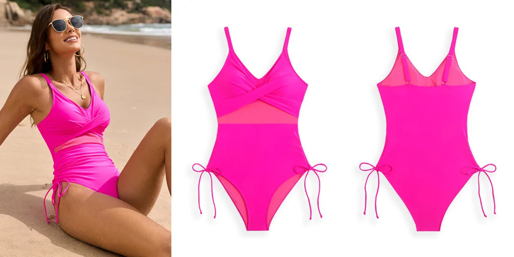 Liora Mesh – V-Neck Monokini