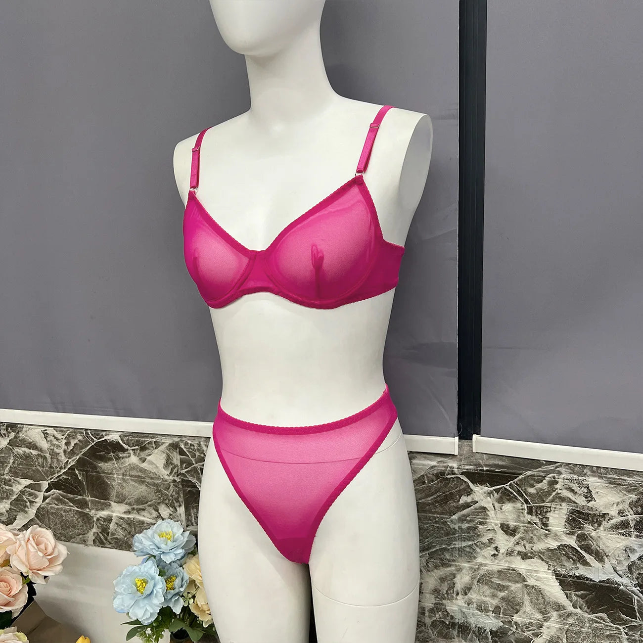 Seamless Lace Push-Up Bra & Panty Set