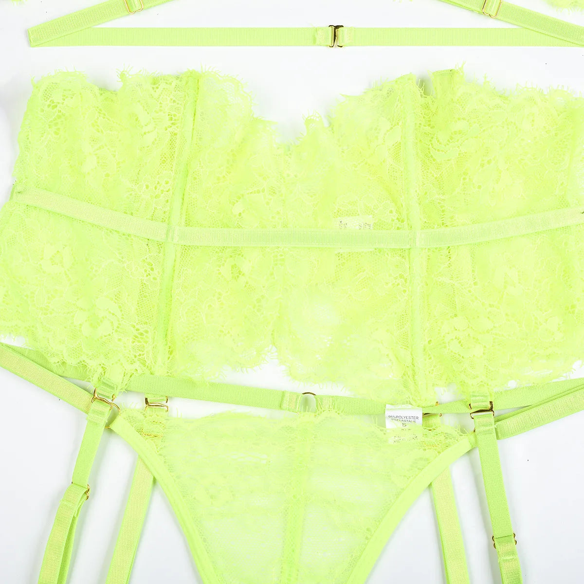 Patchwork Lace Lingerie Set – 3 Piece