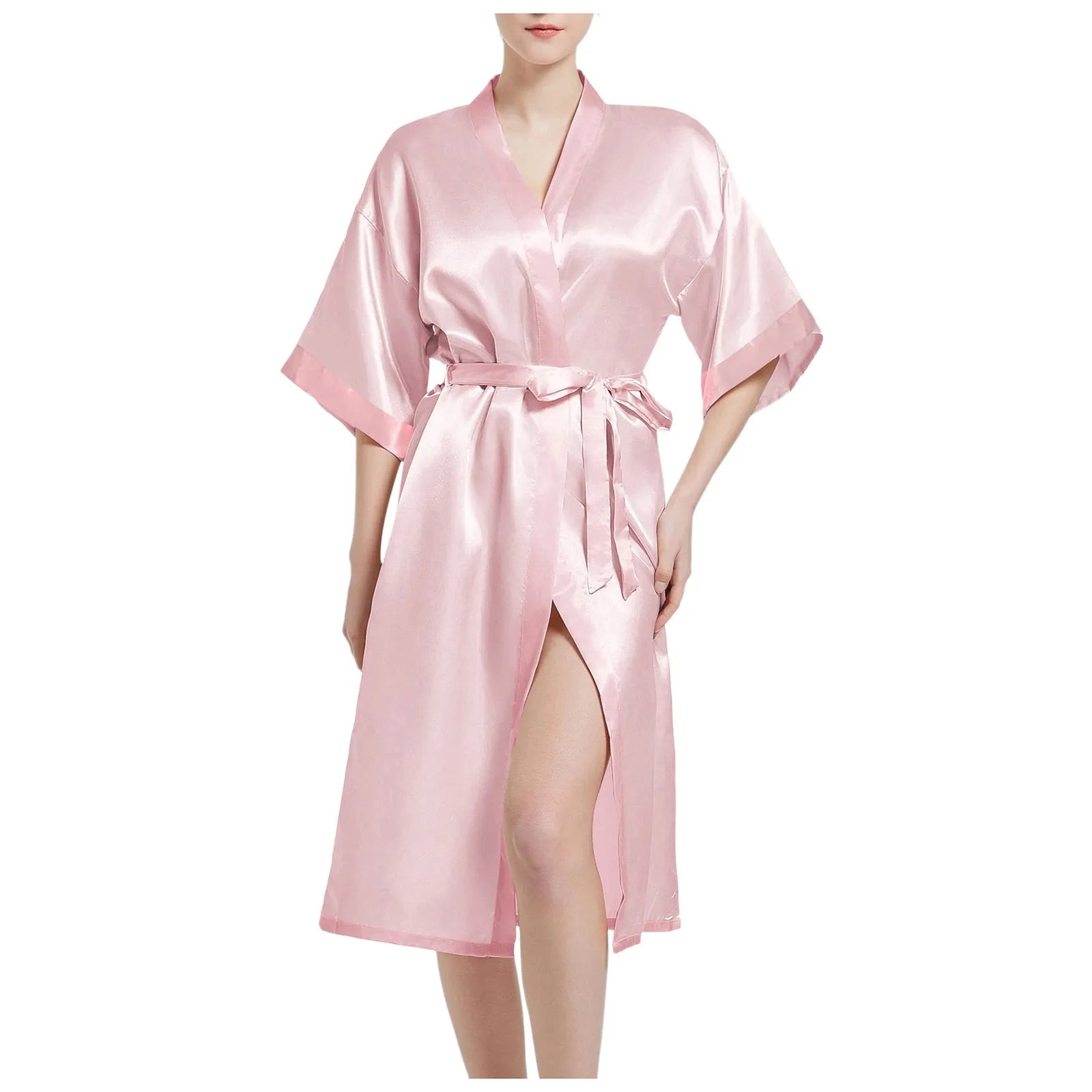 Satin Bridal Dressing Gown Kimono Robe