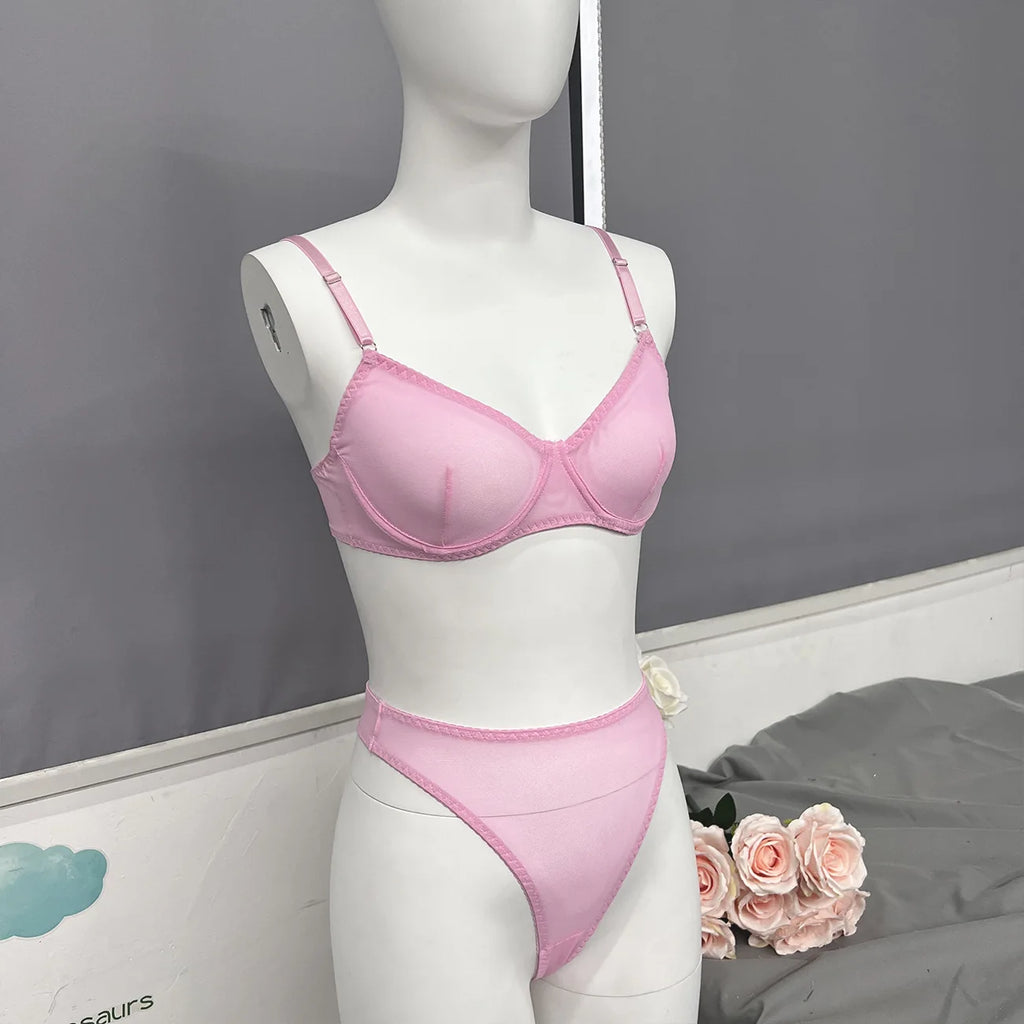 Seamless Lace Push-Up Bra & Panty Set