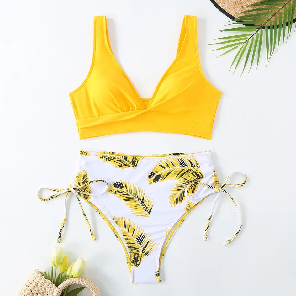 Sexy Bikini 2024 Swimsuit Women Trend Swimwear Female High Waisted Bikinis Sets Korean Swimming for Woman Bathing Suit Beachwear