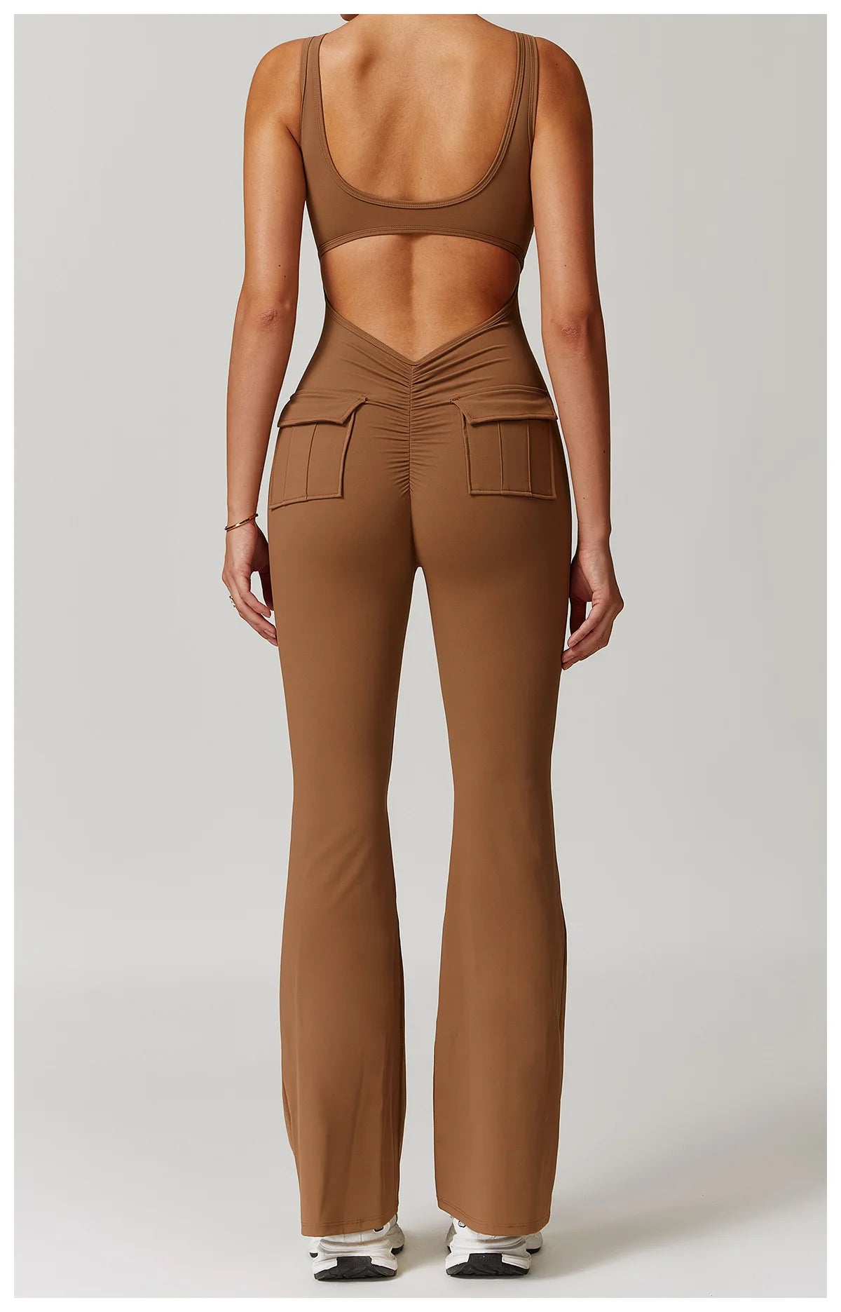 Utility Flare Jumpsuit - Backless