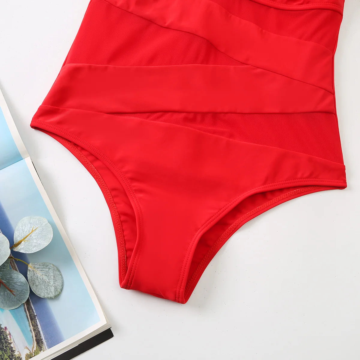 Women’s Mesh Net Push-Up One-Piece Swimsuit