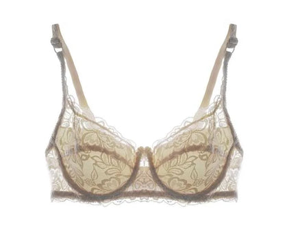 Sexy Lace Flower Bra Transparent Underwear Push Up Bras For Women Bralette Lace Bra Lingerie Intimates Bh Soutien Gorge Fashion
