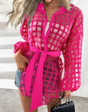 Fuchsia Glow – Signature Black & White Collection