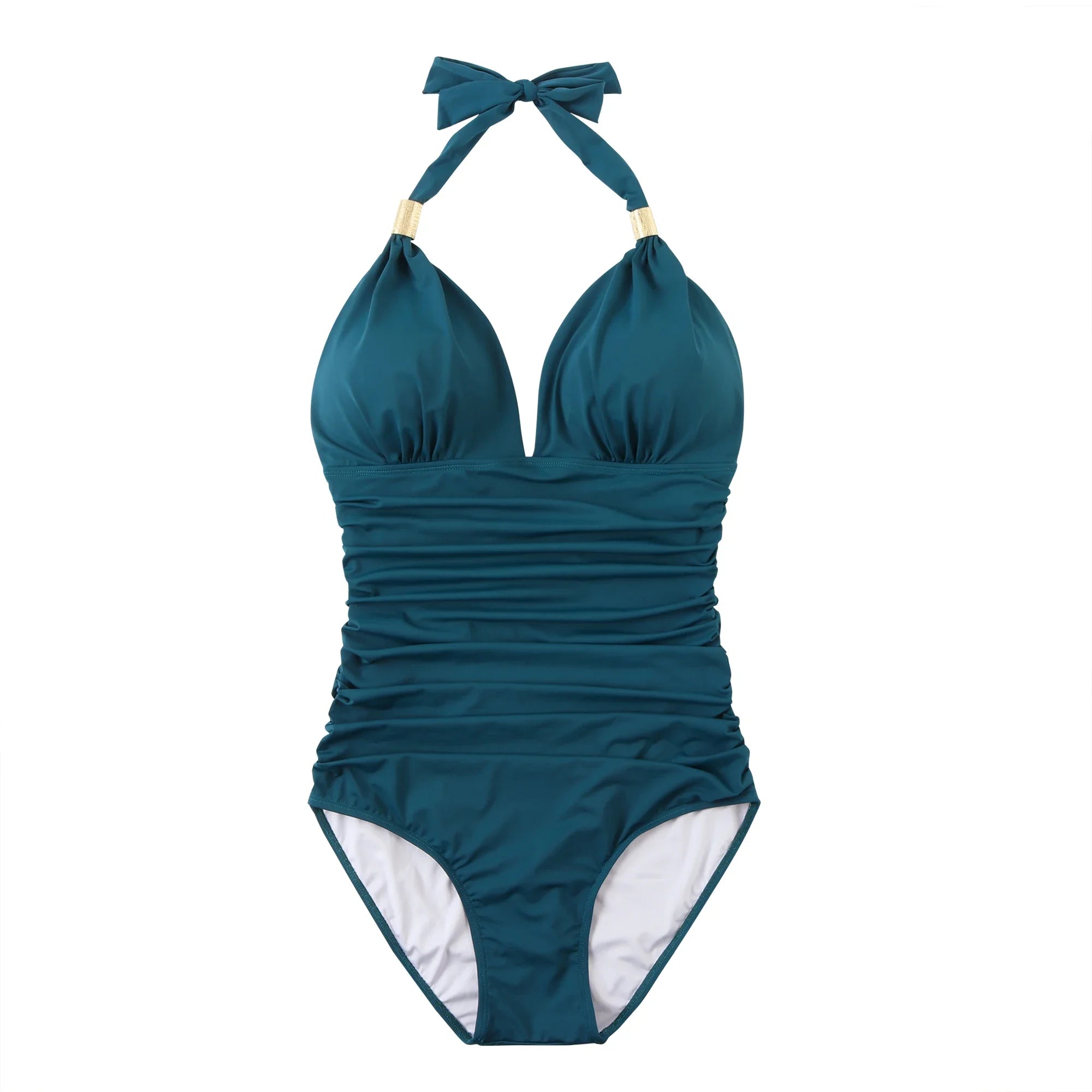 Women’s Halter Push-Up One-Piece Swimsuit – Plus Size Tankini