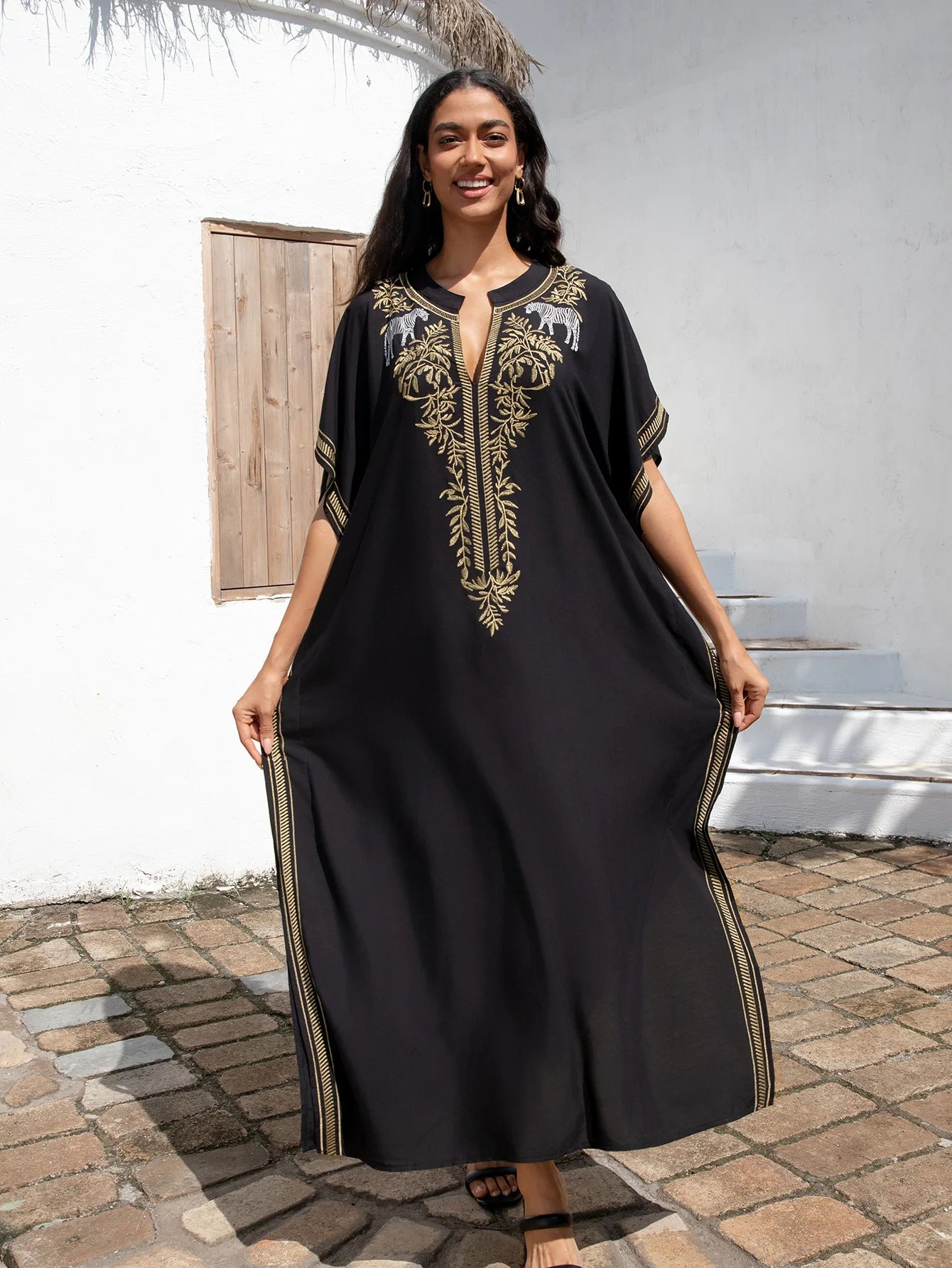 Noir Crest - Embroidered Robe