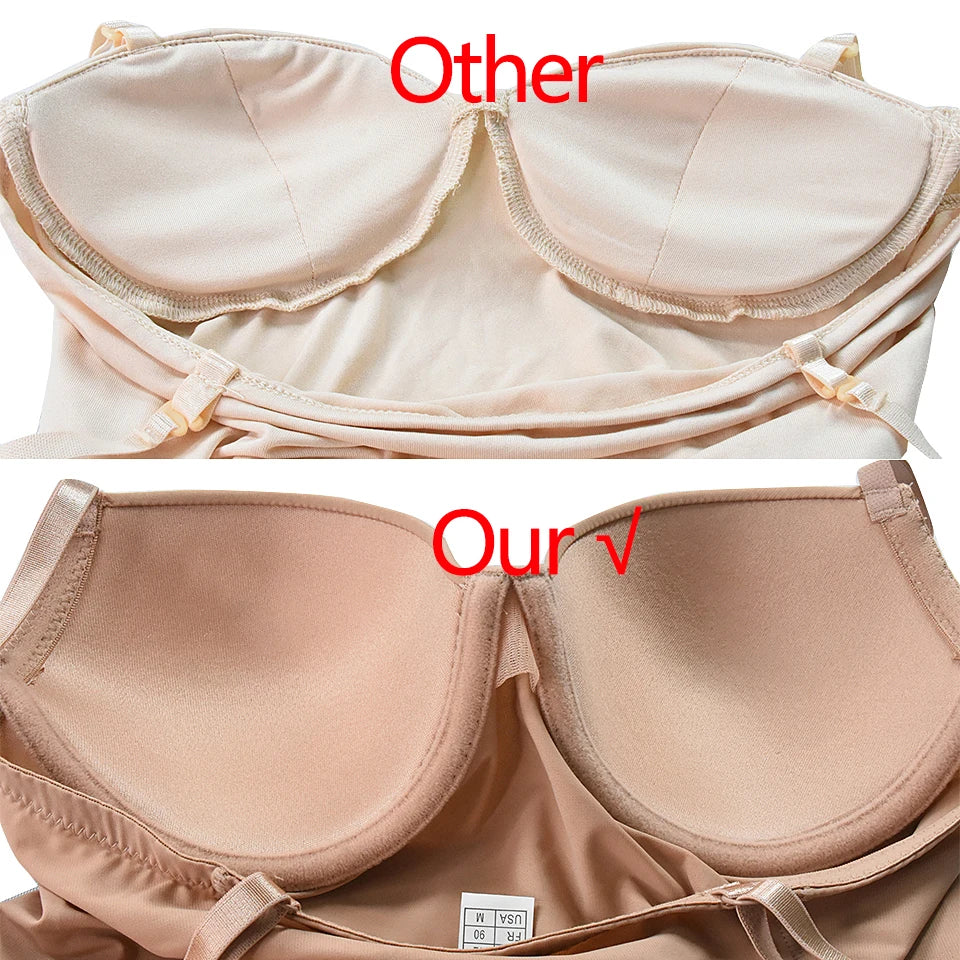 Women's White Underwire Bodysuit – Stretch Silky Shapewear