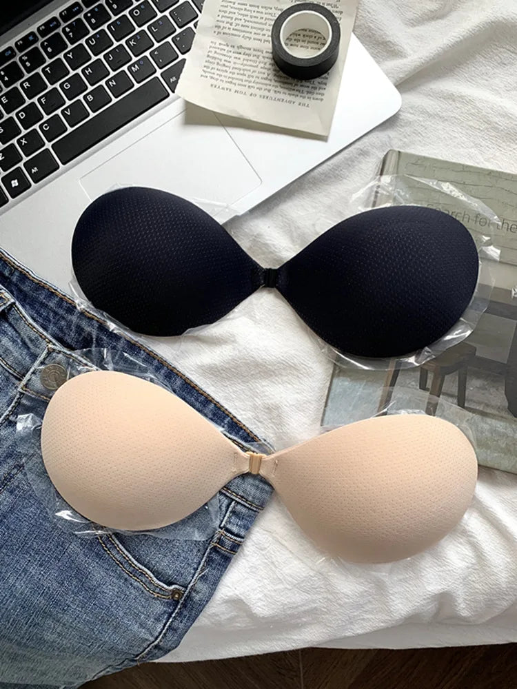Women’s Strapless Adhesive Push-Up Bra – Invisible Silicone Bralette