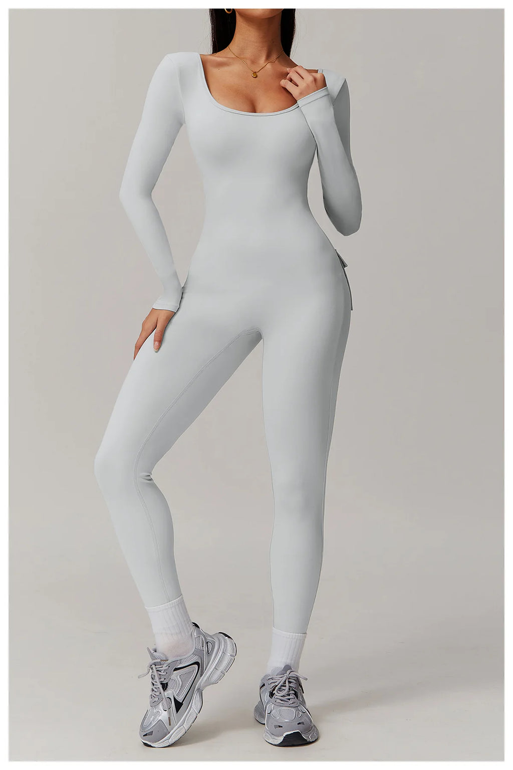 Sculpt Jumpsuit - Backless Long Sleeve