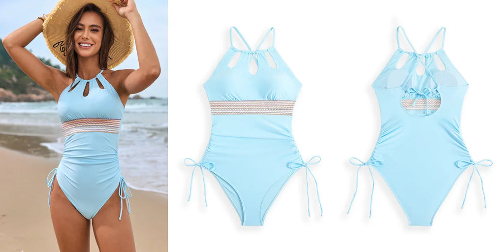 Celine Stripe - Cut-Out One-Piece