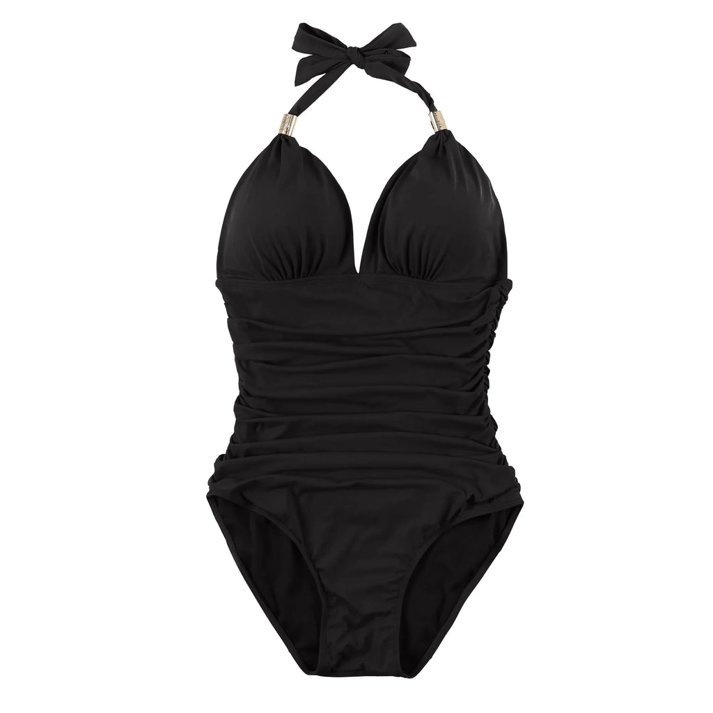 Women’s Halter Push-Up One-Piece Swimsuit – Plus Size Tankini