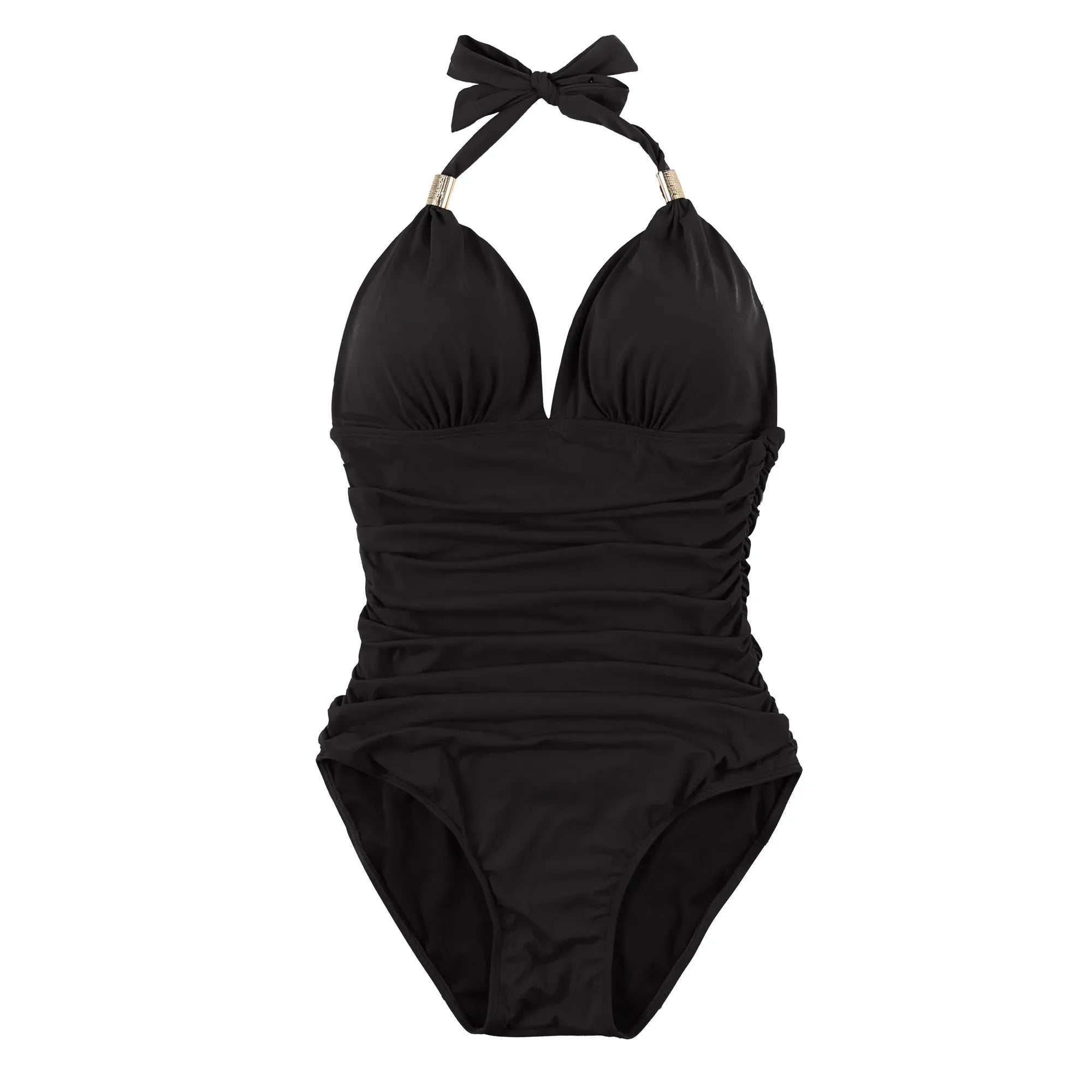 Women’s Halter Push-Up One-Piece Swimsuit – Plus Size Tankini