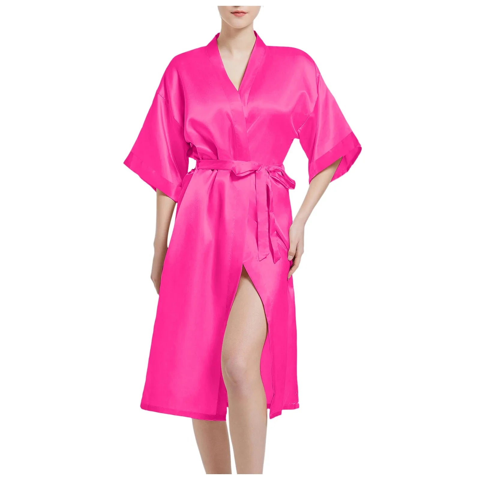 Satin Bridal Dressing Gown Kimono Robe