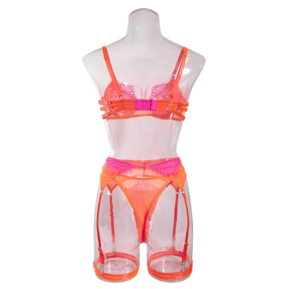 Blue Embroidered Lace Bra & Panty Set