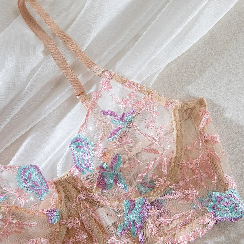 Lace Patchwork Push-Up Lingerie Dress