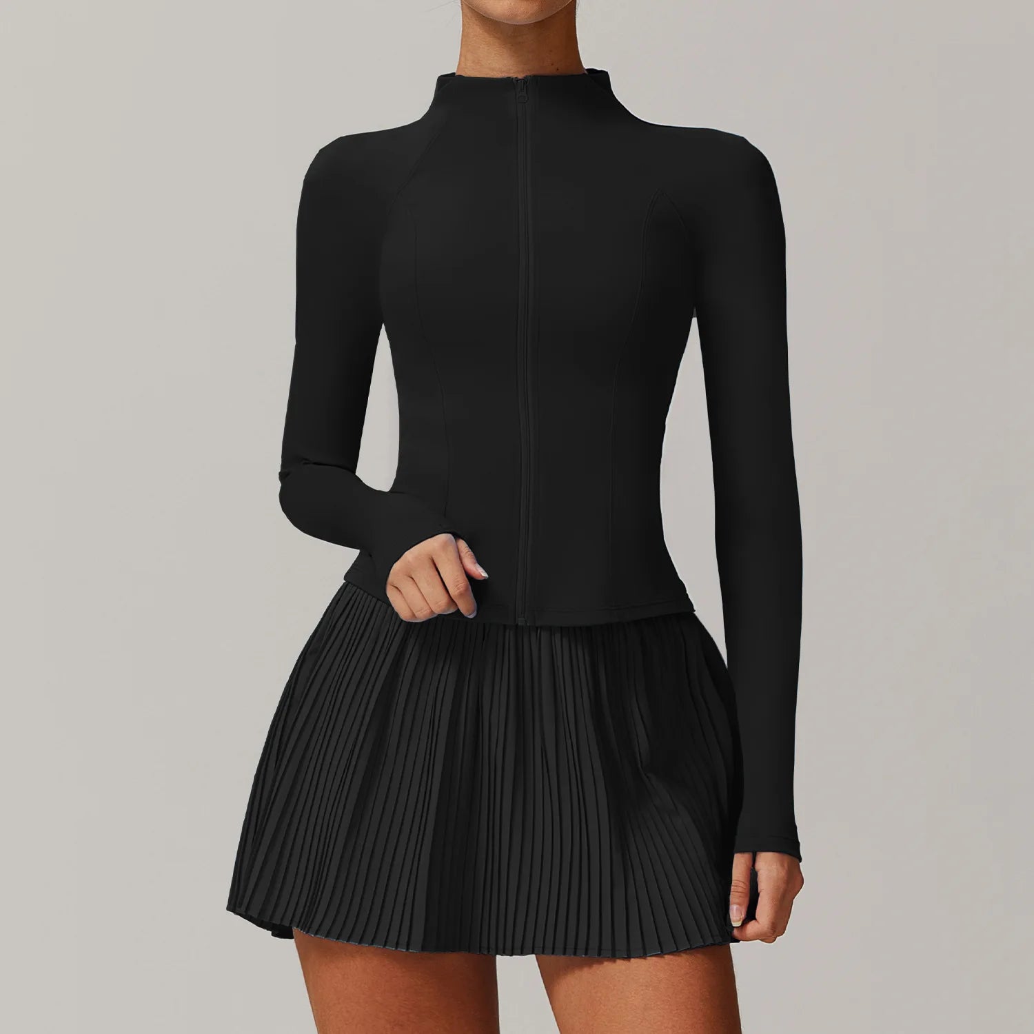 ZipSculpt Jacket - Stand Collar