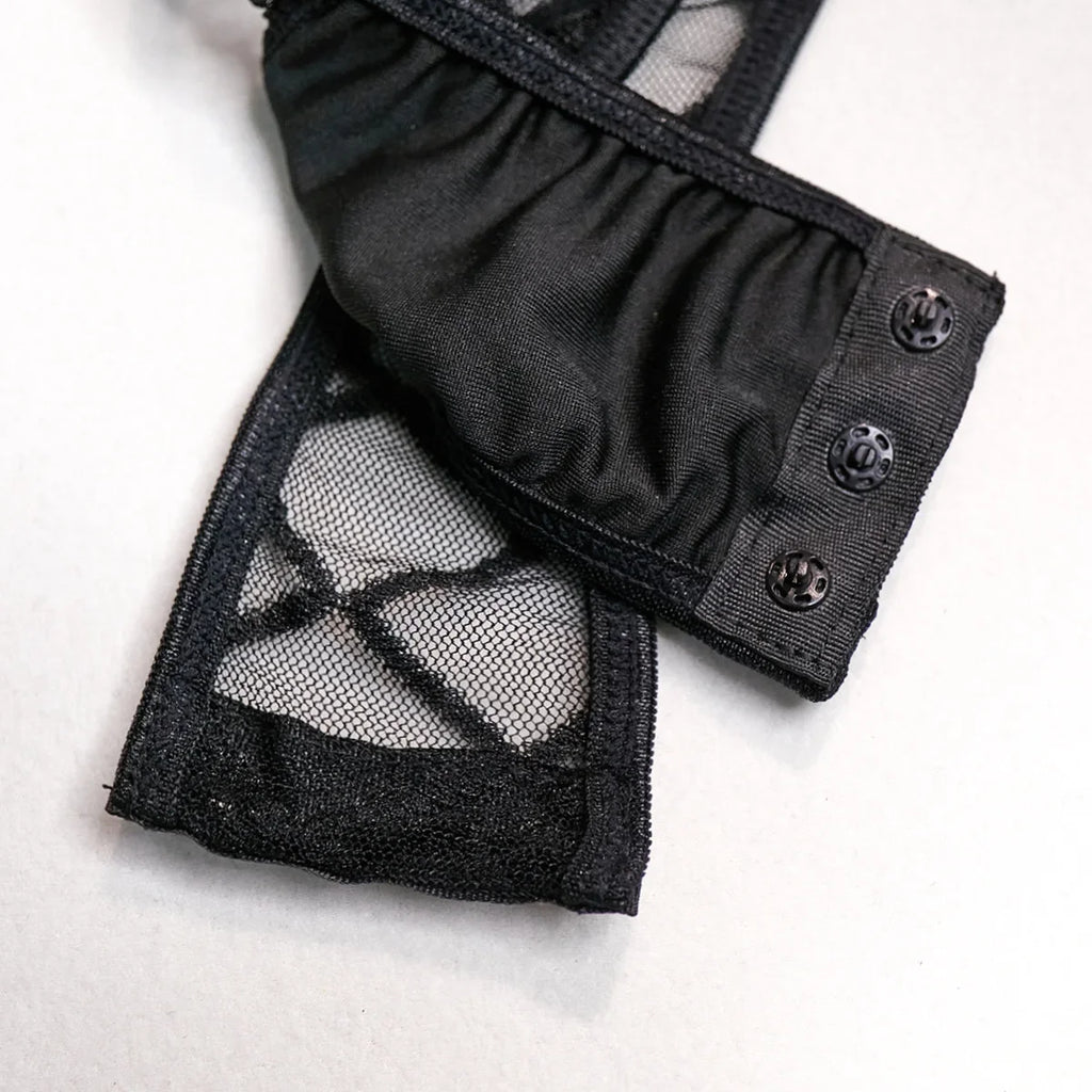 Mesh Bodysuit with Metal Ring Detail