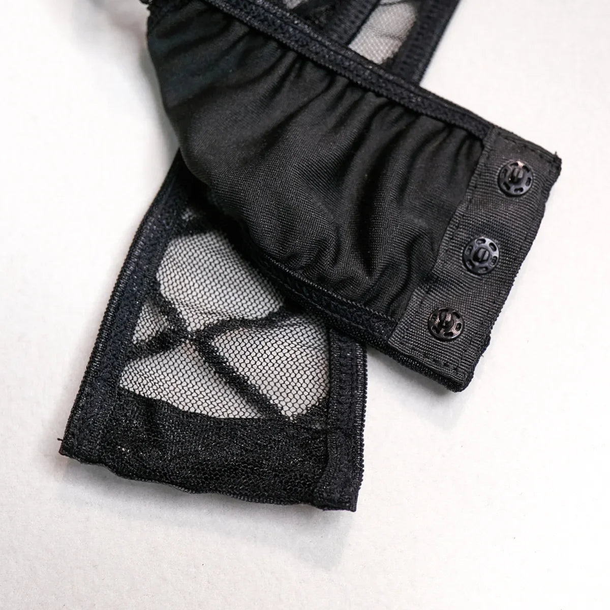 Mesh Bodysuit with Metal Ring Detail