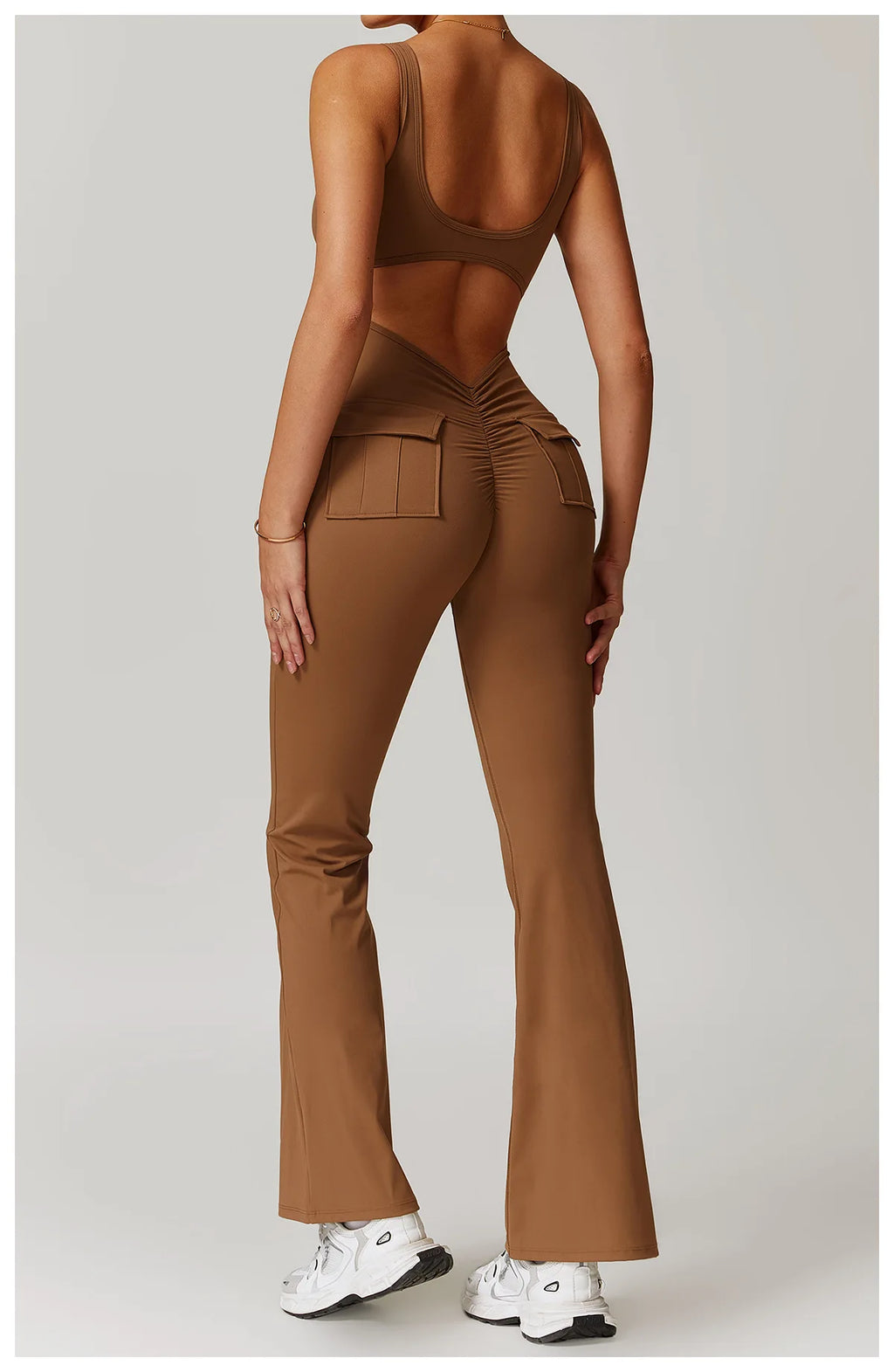 Utility Flare Jumpsuit - Backless