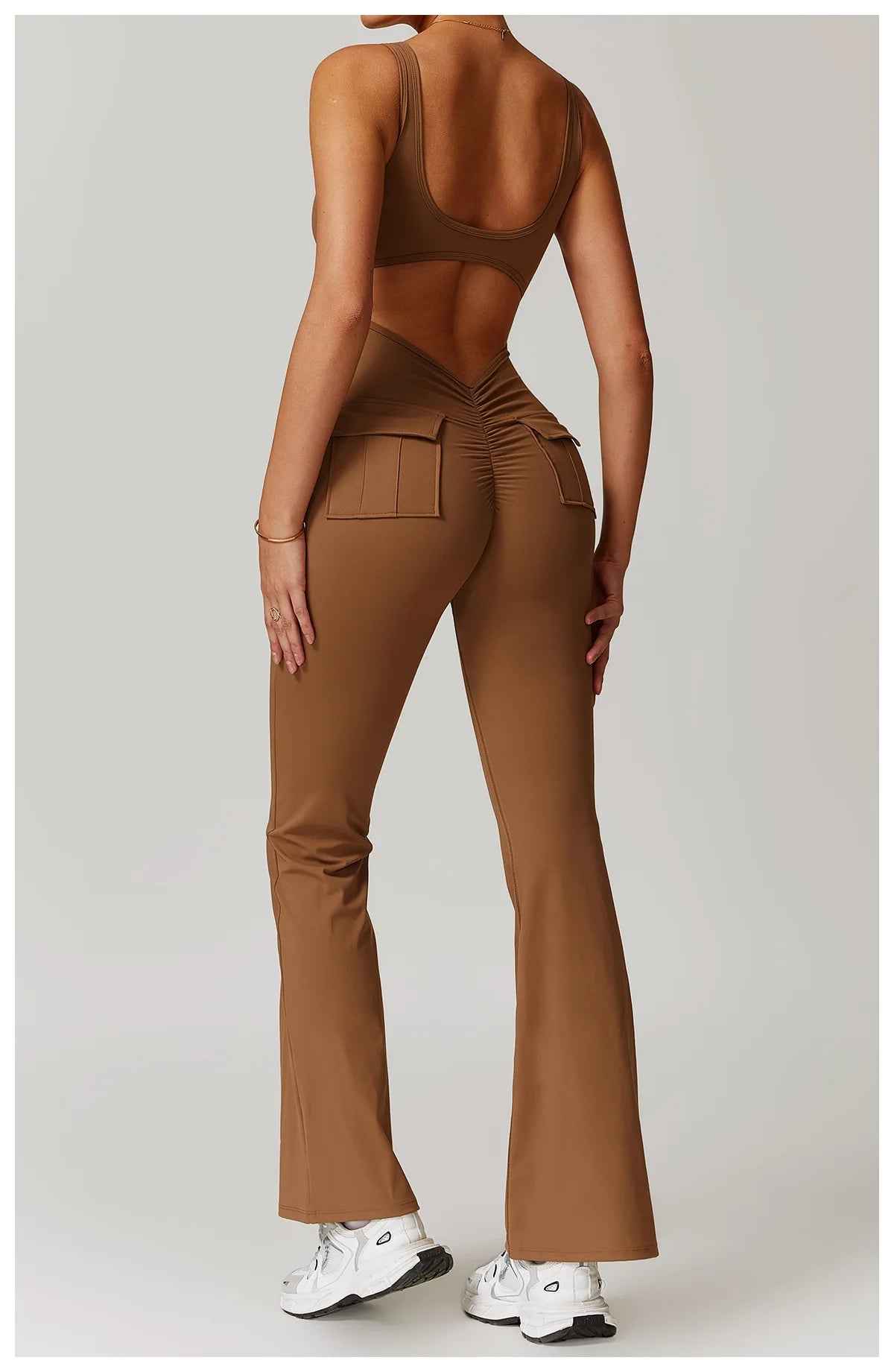 Utility Flare Jumpsuit - Backless