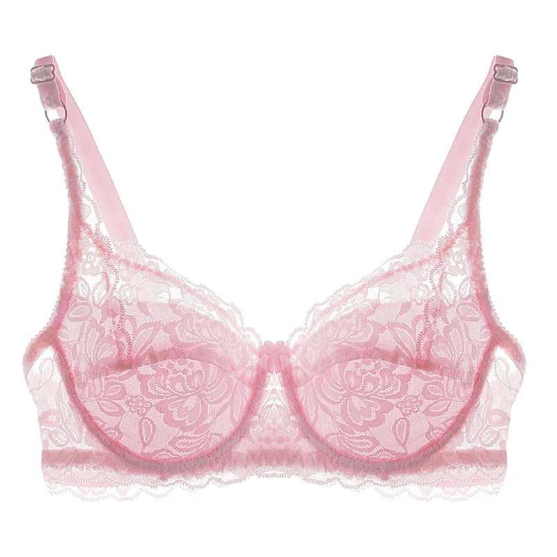 Sexy Lace Flower Bra Transparent Underwear Push Up Bras For Women Bralette Lace Bra Lingerie Intimates Bh Soutien Gorge Fashion