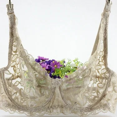 Sexy Lace Flower Bra Transparent Underwear Push Up Bras For Women Bralette Lace Bra Lingerie Intimates Bh Soutien Gorge Fashion