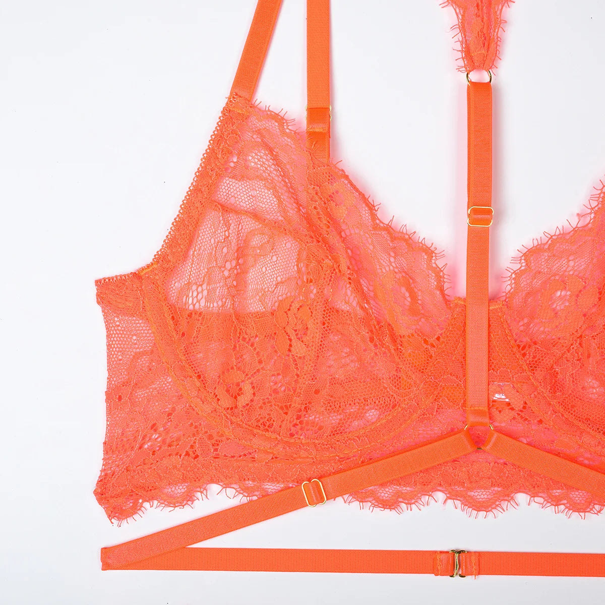 Patchwork Lace Lingerie Set – 3 Piece