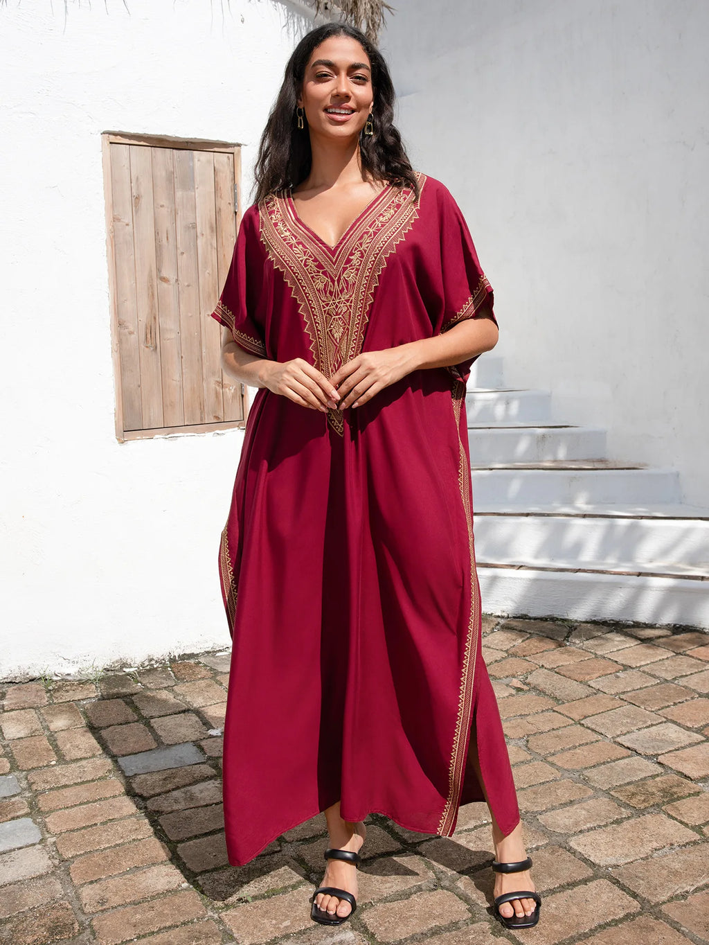 Serene Stitch - Embroidered Robe