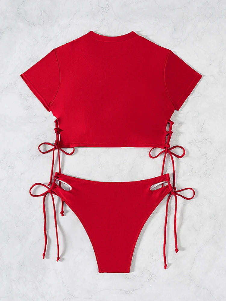 Aria Sport - Drawstring Crop Bikini