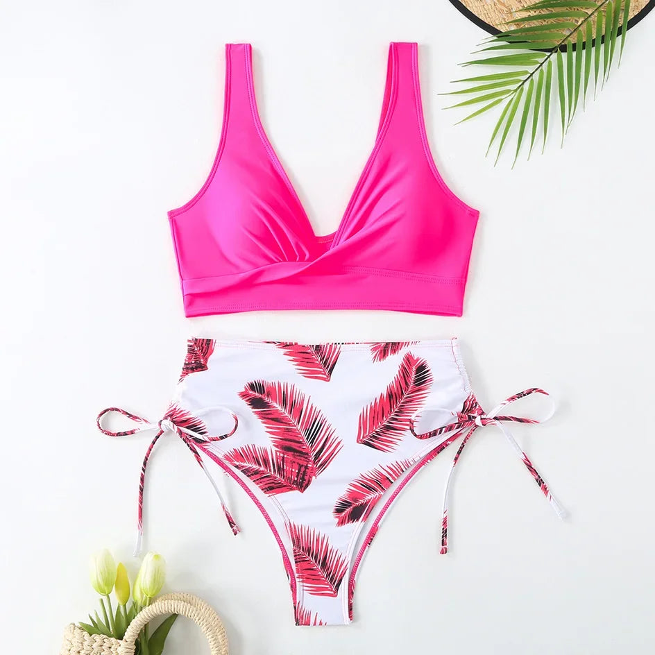 Sexy Bikini 2024 Swimsuit Women Trend Swimwear Female High Waisted Bikinis Sets Korean Swimming for Woman Bathing Suit Beachwear