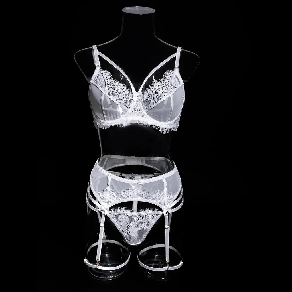 Mesh Bodysuit with Metal Ring Detail